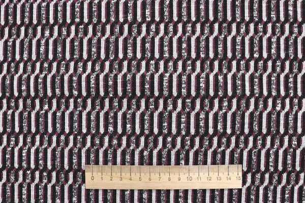 Трикотаж жаккард/черно-малиновый 2816-PY/D#4/C#2