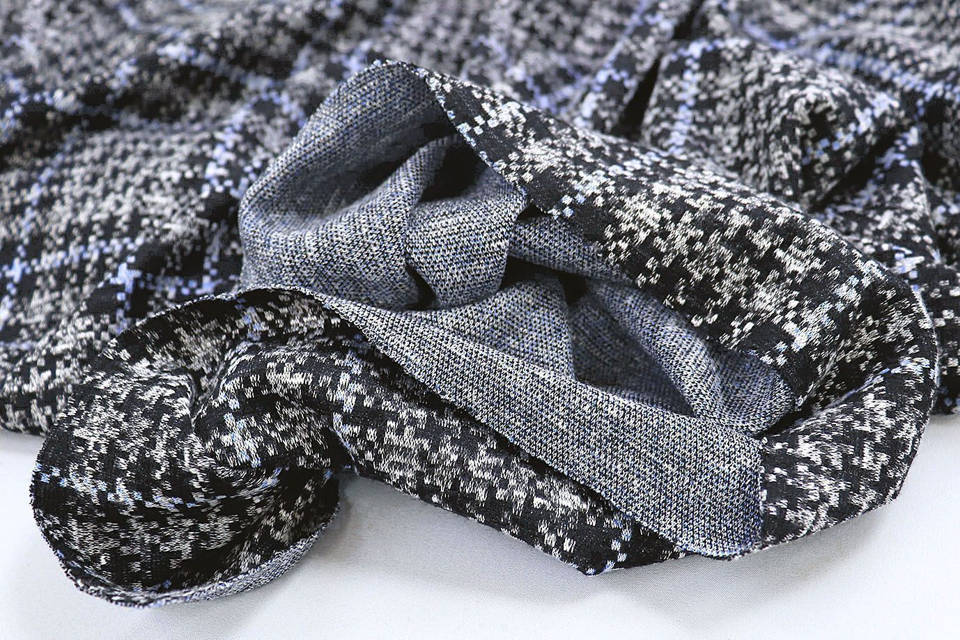 Трикотаж жаккард принт/серо-голубой 3257-22-PY/D#5/C#3