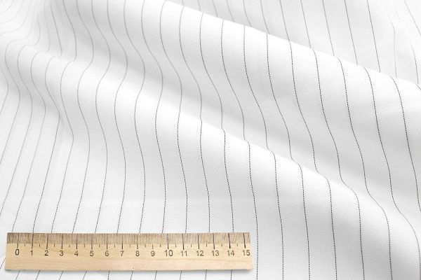 Костюмная ткань принт/полоска черная на белом 3965-PY/D#1/C#1