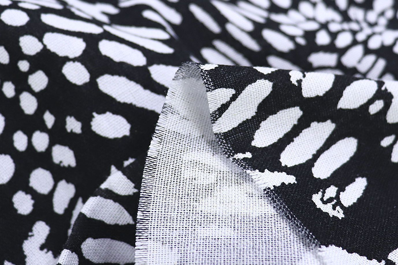 Лен принт/черно-белый 3867-PY/D#1/C#1