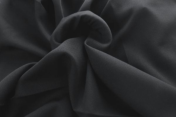 Костюмная ткань "Барби" стрейч/черный 4216-PY/C#7