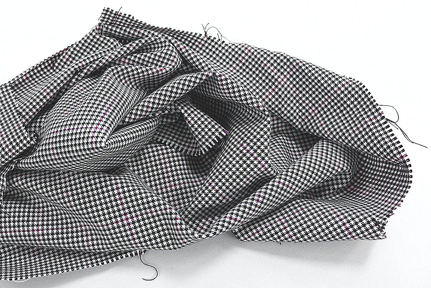 Костюмная ткань принт/клетка черно-белая 2581-PY/D#1/C#1