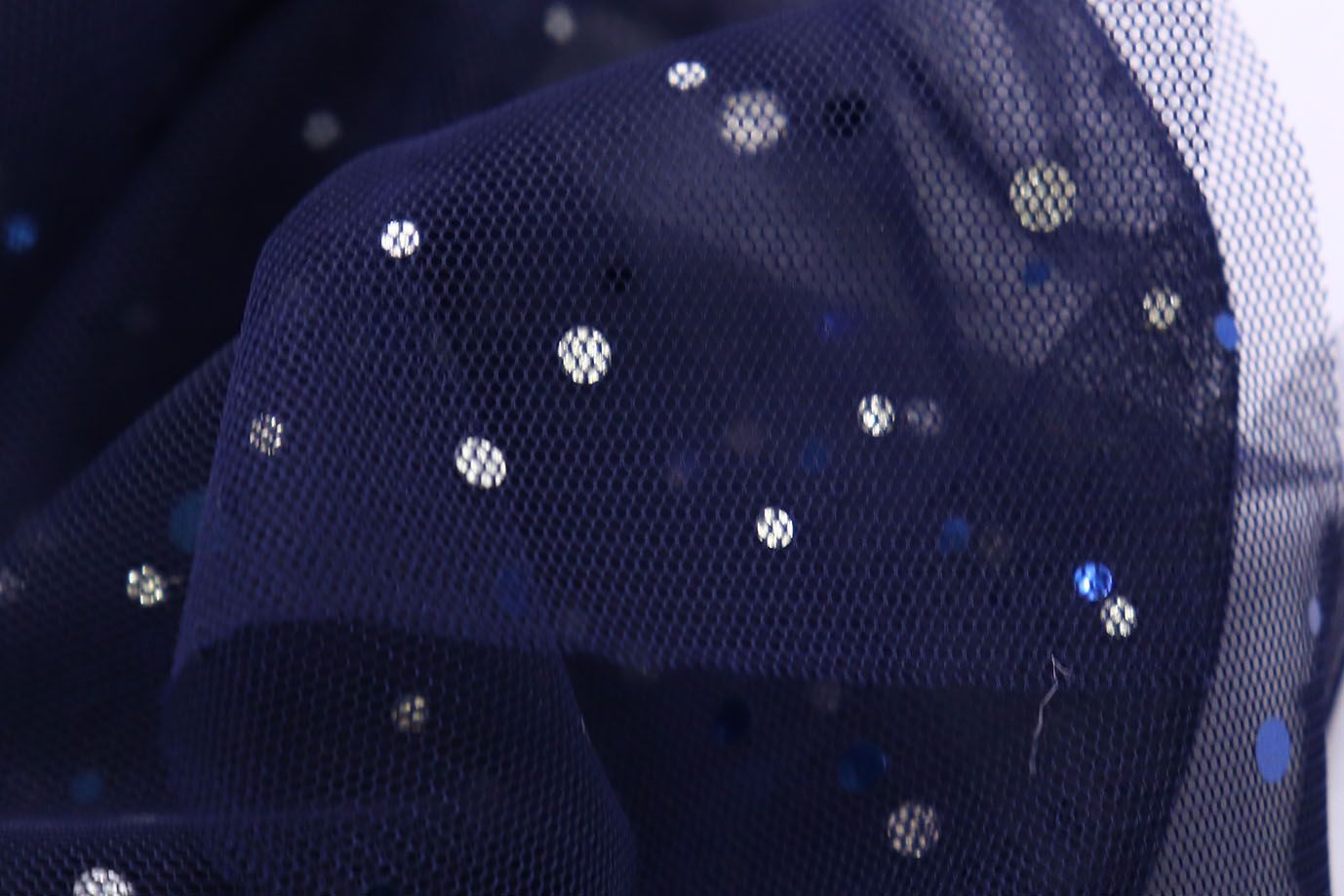 Сетка с пайетками/темно-синий SS-26264/D#1/C#7 (ярд)