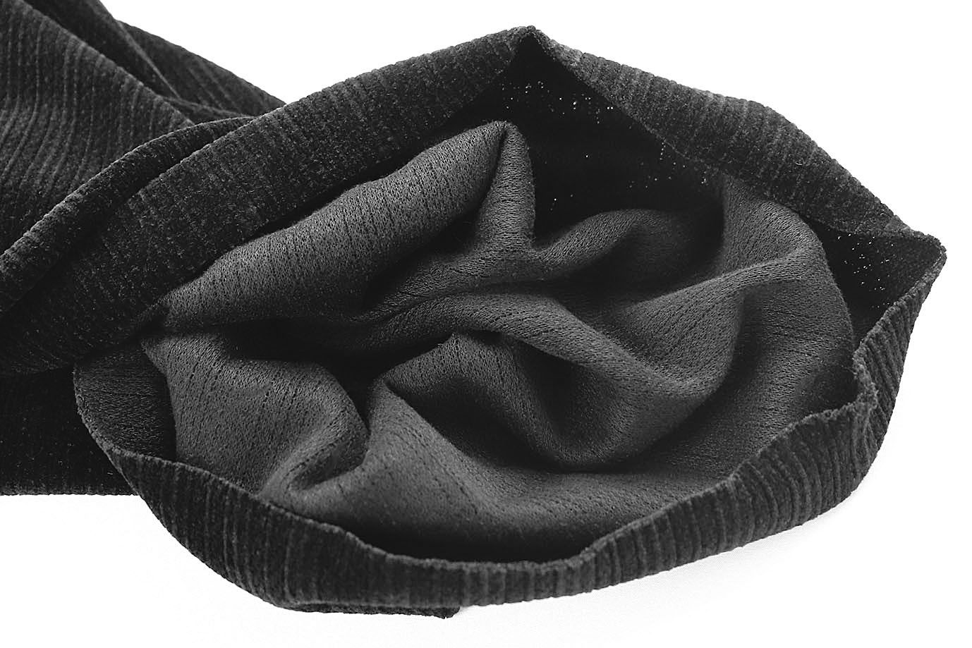 Трикотаж вельвет жаккард/черный 3985-PY/C#3 (12135)