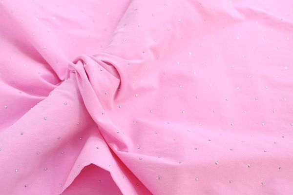 Хлопок нейлон со стразами/ярко-розовый 3796-PY/C#4