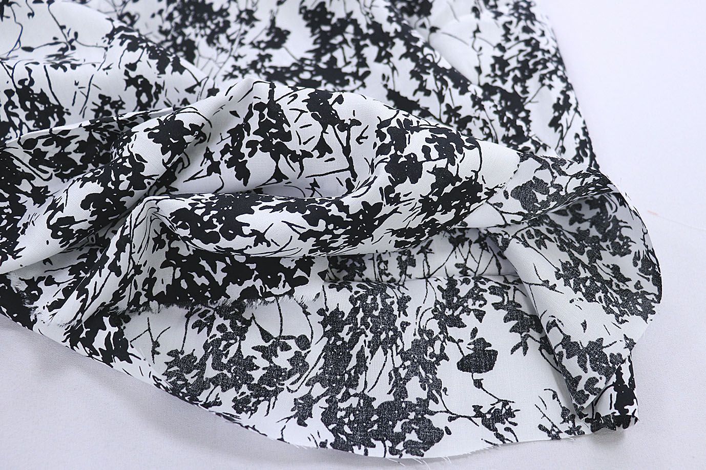 Штапель принт/черный на белом 3860-PY/D#15/C#3