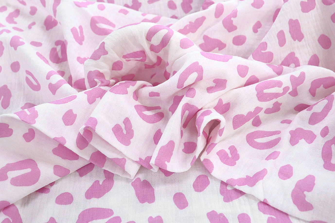 Муслин принт/розовый на белом 1393-PY/D#10/C#3