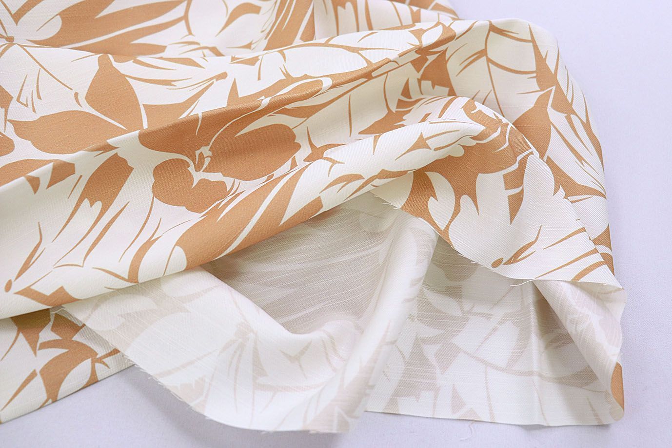 Лен N/R слаб принт/коричнево-белый 3826-PY/D#3/C#4