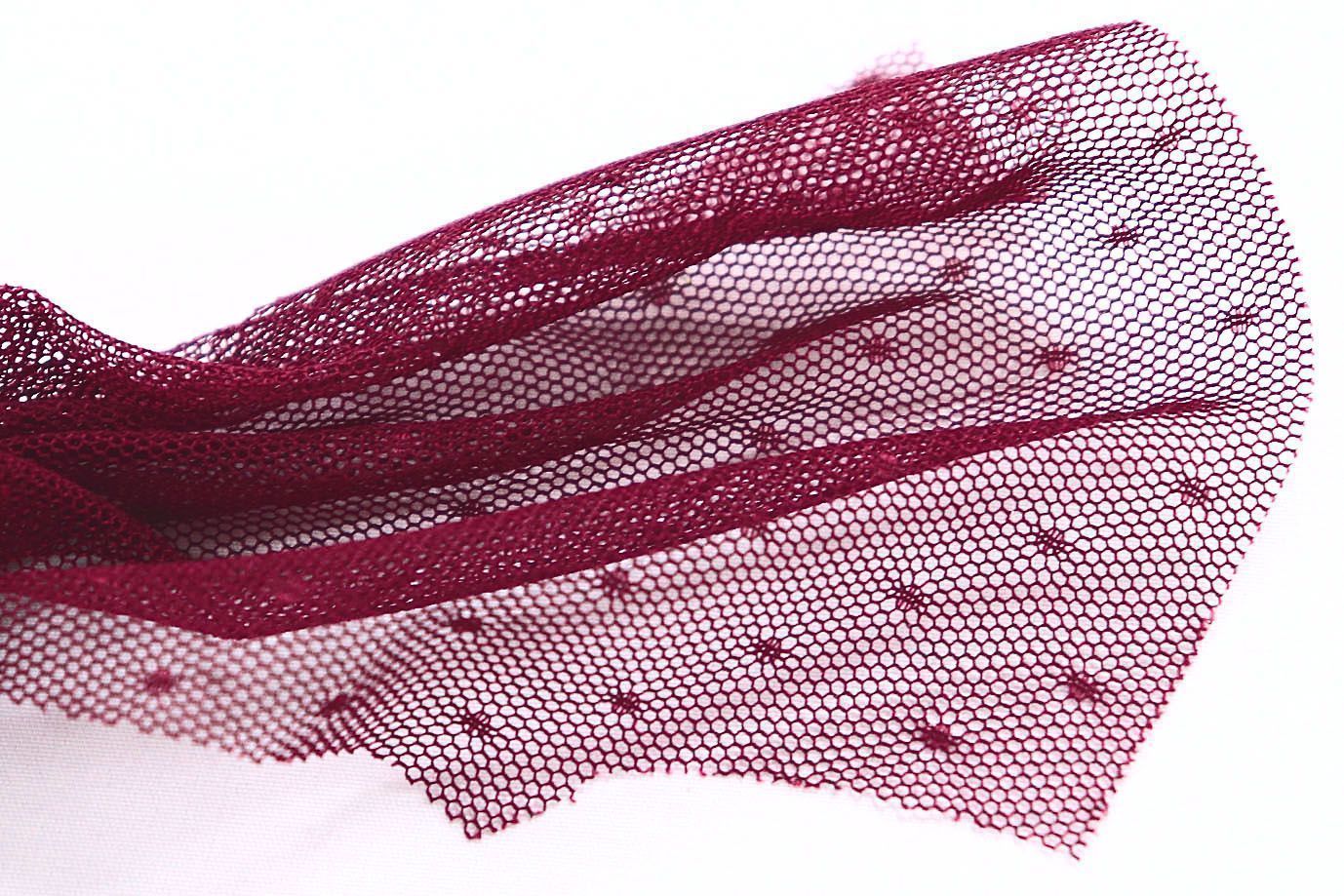 Сетка флок/бордовый 2293-PY/C#6