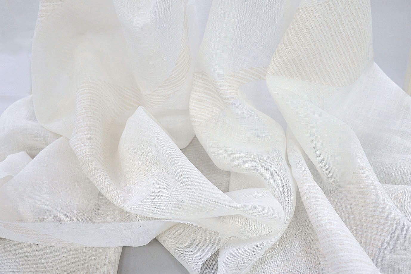 Тюль принт/молочный на белом 1520-19/C#Beige