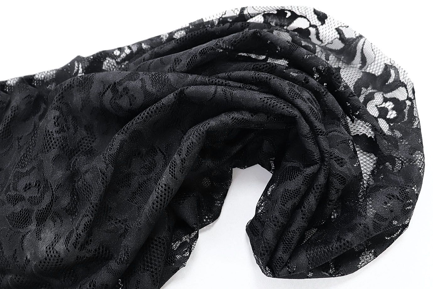 Гипюр набивной/черный 9803 R N/D#208/C#1