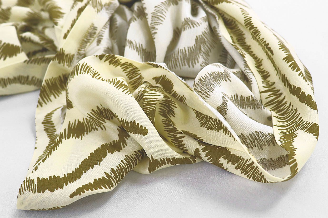 Штапель принт/горчично-молочный 1374-PY/D#15/C#4