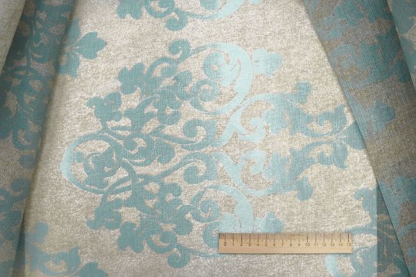 Тюль принт/узор мятный WBC23/C#12B