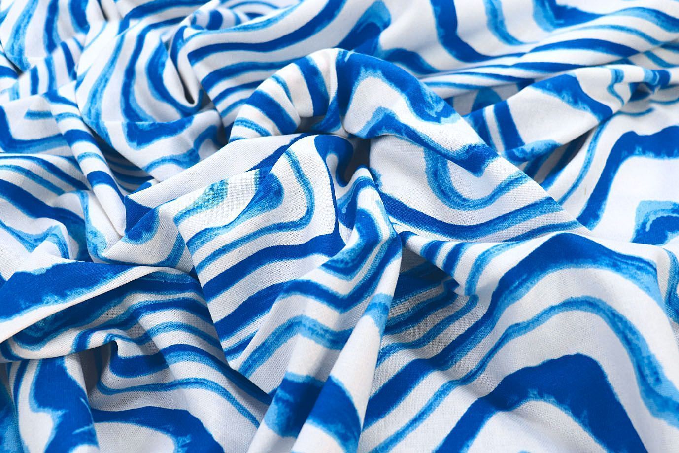 Лен принт/сине-голубой на белом 3852-PY/D#4/C#3