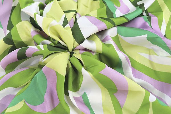 Шелк "Армани" принт/зелено-желтый 3616-PY/D#1/C#1