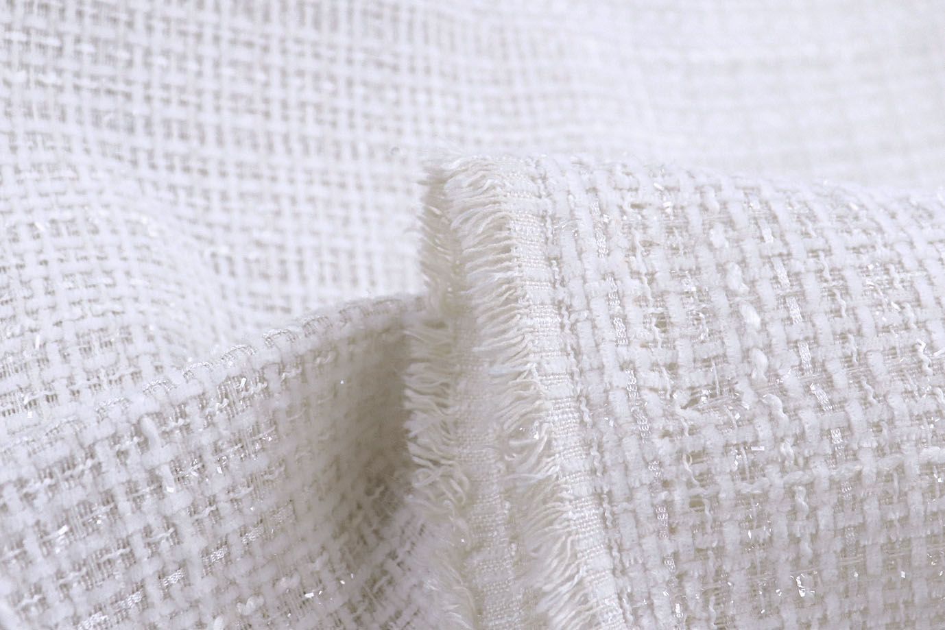 Костюмная ткань "Шанель" с люрексом/молочный AP50617/D#1361-8182/C#1