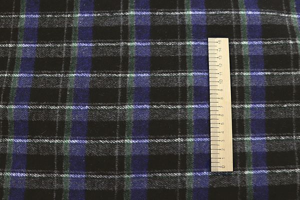 Пальтовая ткань принт/клетка зелено-синяя AP210426031/D#908-5115/C#3