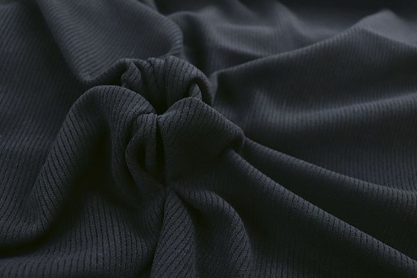 Трикотаж вельвет/черный 1416-PY/C#13 (7618)