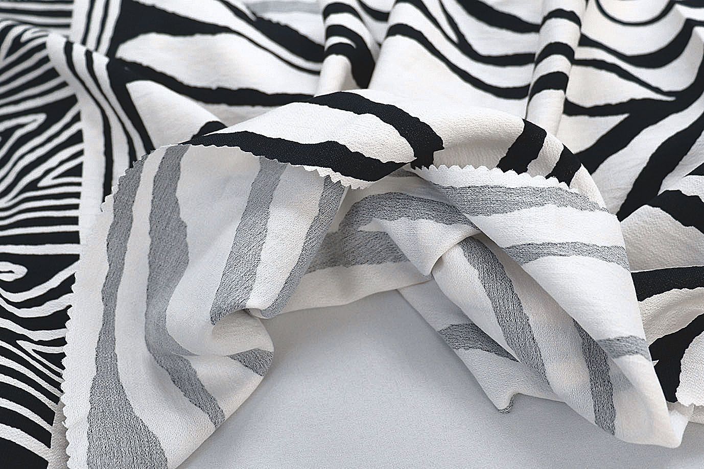 Лен БОХО принт/черно-белый 3879-PY/D#5/C#1