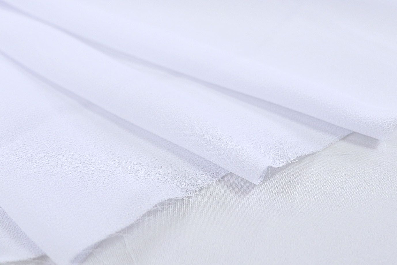 Шифон креп/белый 747A-PG/C#1