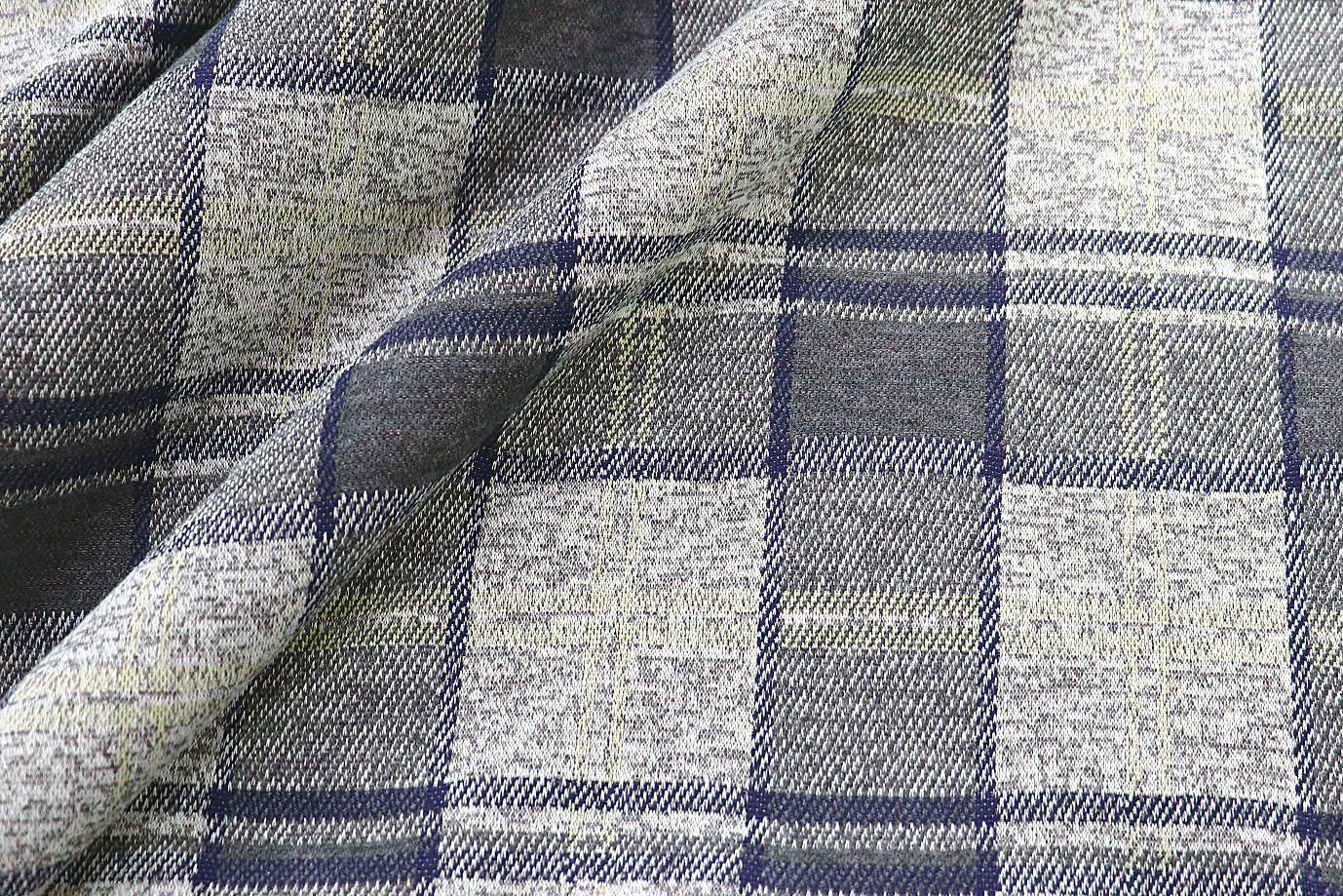 Трикотаж жаккард принт/клетка серая 3257-22-PY/D#26/C#1