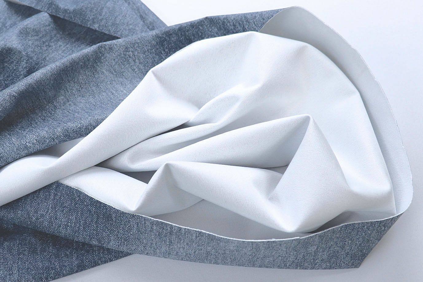 Плащевая ткань "Бондинге" на интерлоке/пепельно-синий 4196-PY/D#1/C#1