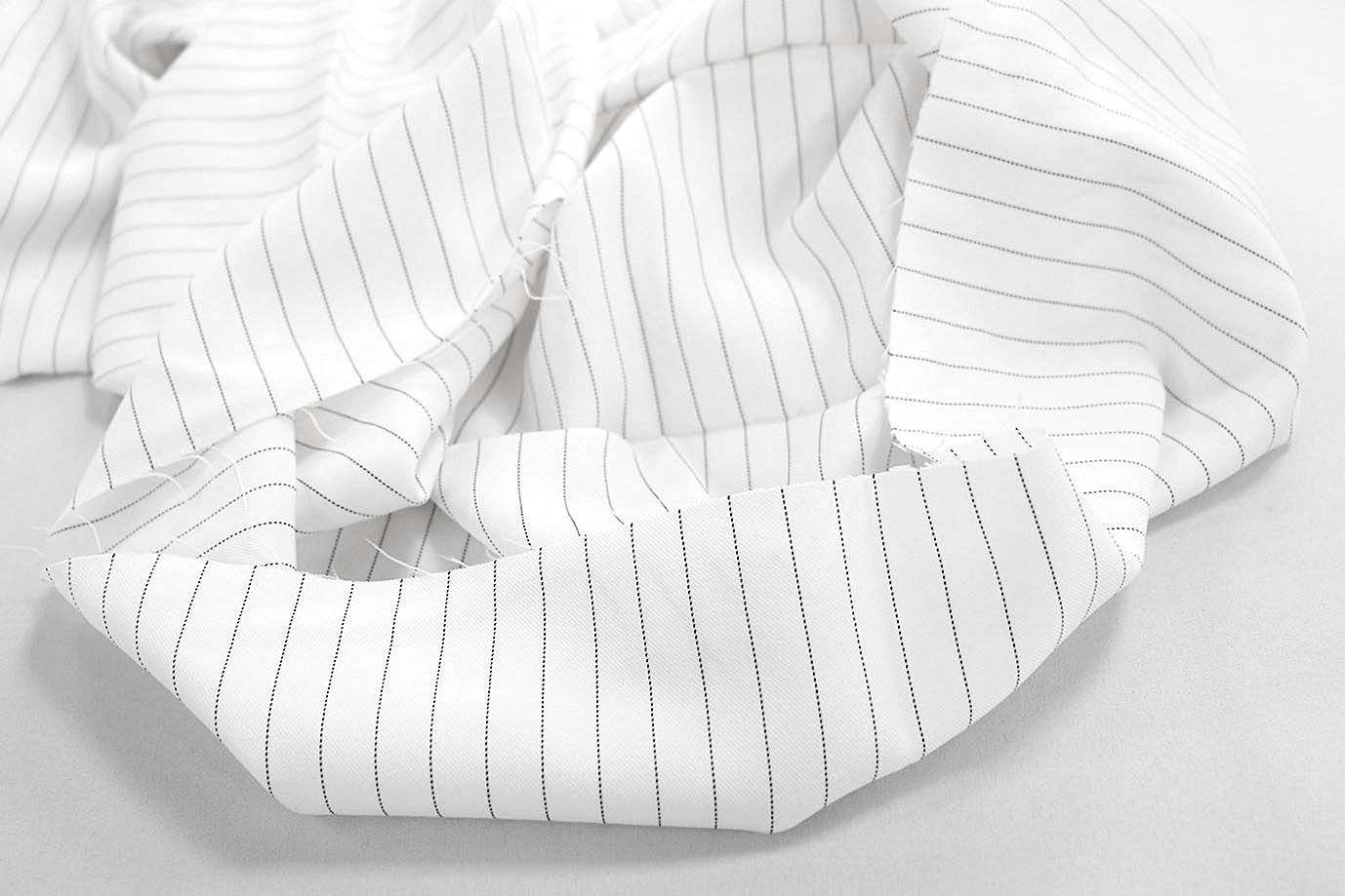 Костюмная ткань принт/полоска черная на белом 3965-PY/D#2/C#1 (12103)