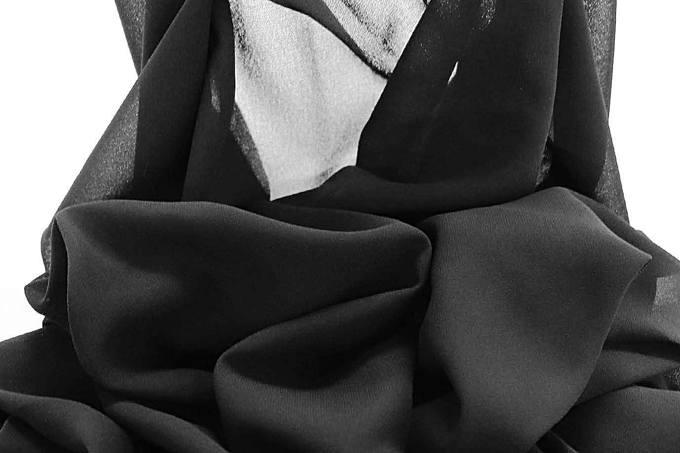 Шифон креп/черный SSR-861/C#7 (DT17495)