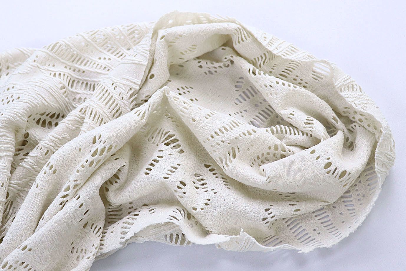 Трикотаж кружево/кремовый 4061-PY/C#1 Off White