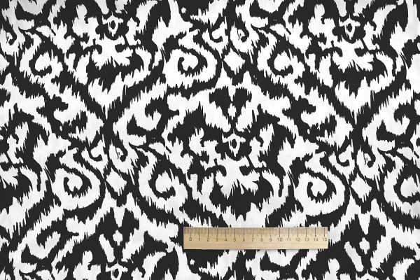 Штапель принт/узор черный на белом 3858-PY/D#15/C#3