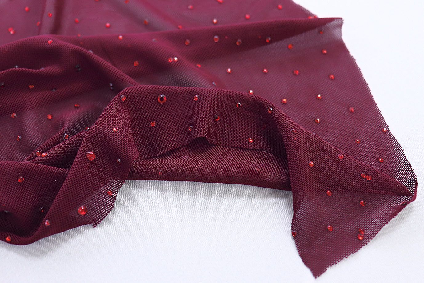 Сетка со стразами/бордовый 3783-PY/C#8