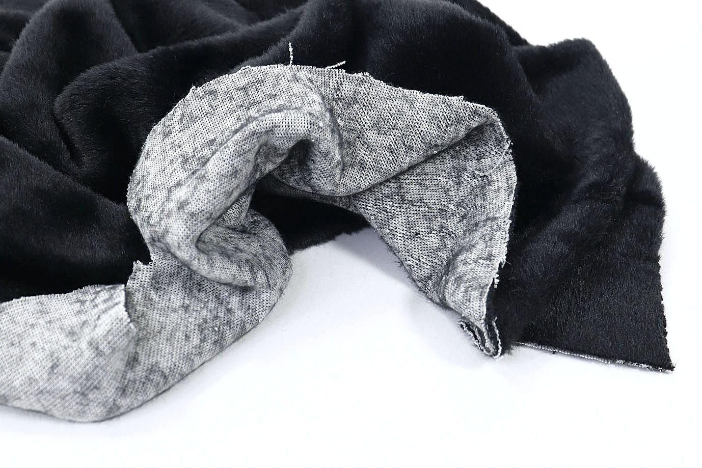 Искусственный мех "Альпака"/черный 4324-PY/черный