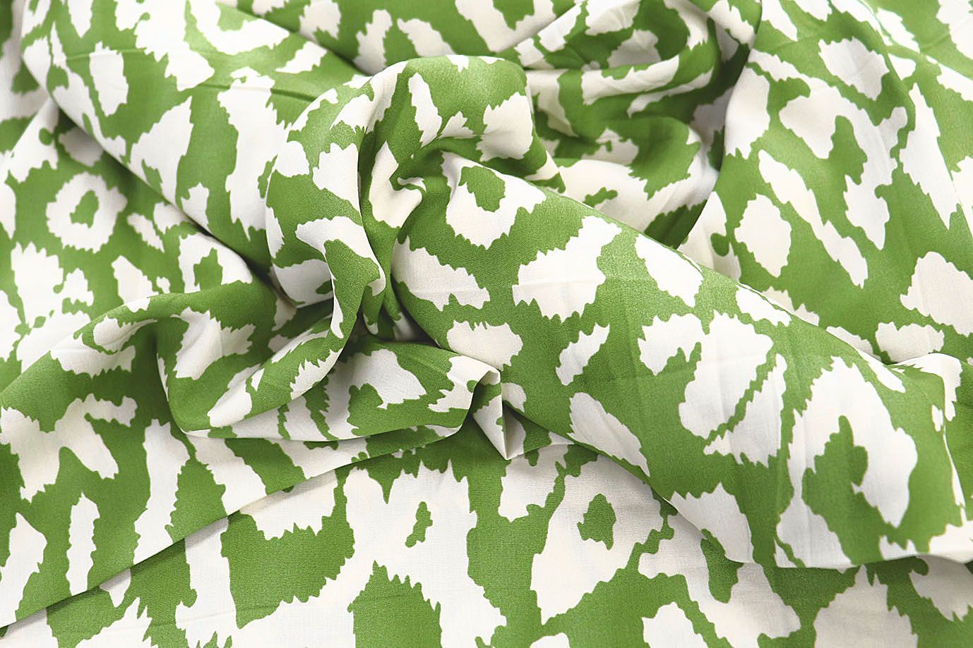 Штапель принт/зеленый на молочном 3858-PY/D#23/C#1 (11977)