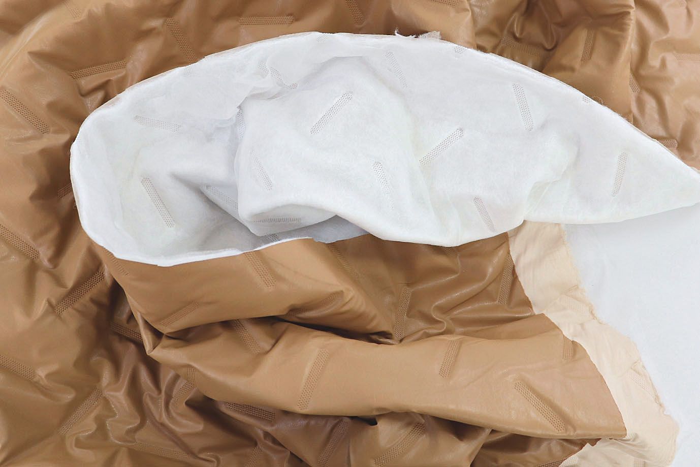 Ткань термостеганная "Разные" 002/светло-коричневый 11014/4+CC200/D#2