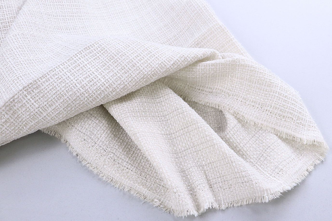 Костюмная ткань "Шанель" с люрексом/молочный AP50617/D#1361-8182/C#1