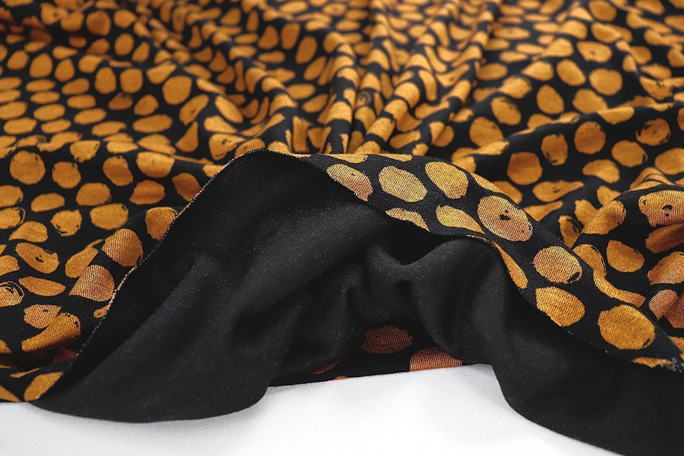 Трикотаж "Модал" принт/оранжево-черный 3561-PY/D#1/C#3