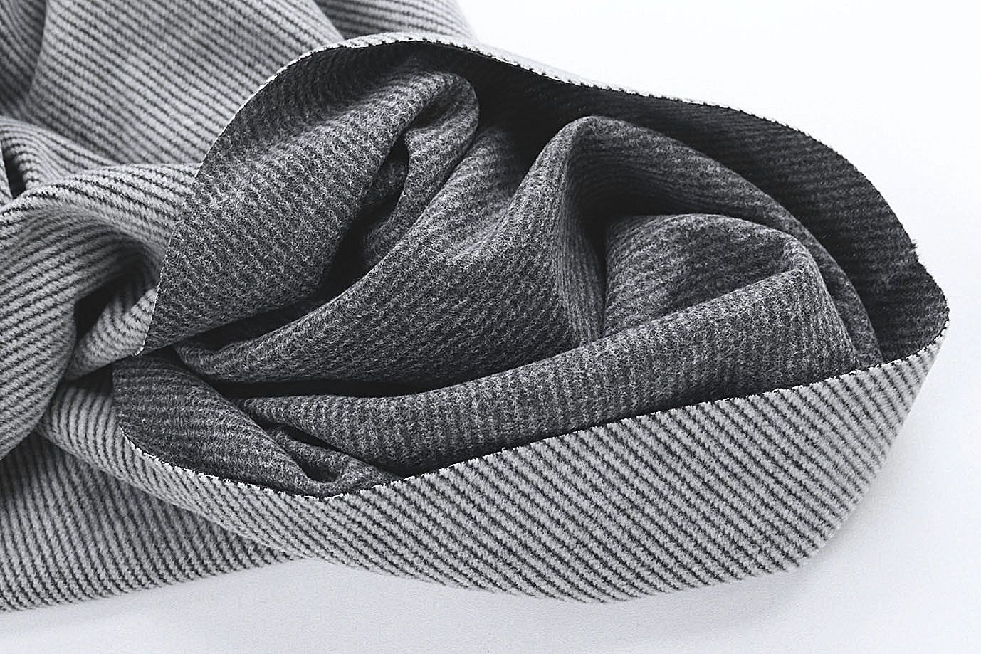 Пальтовая ткань "Диагональ"/полоска на сером 1417-PY/D#1/C#2