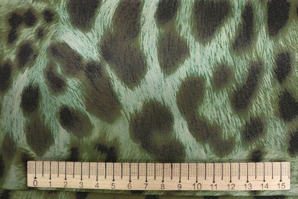 Сатин "Шакира" стрейч двусторонний принт/черно-зеленый 3887-PY/D#3/C#2