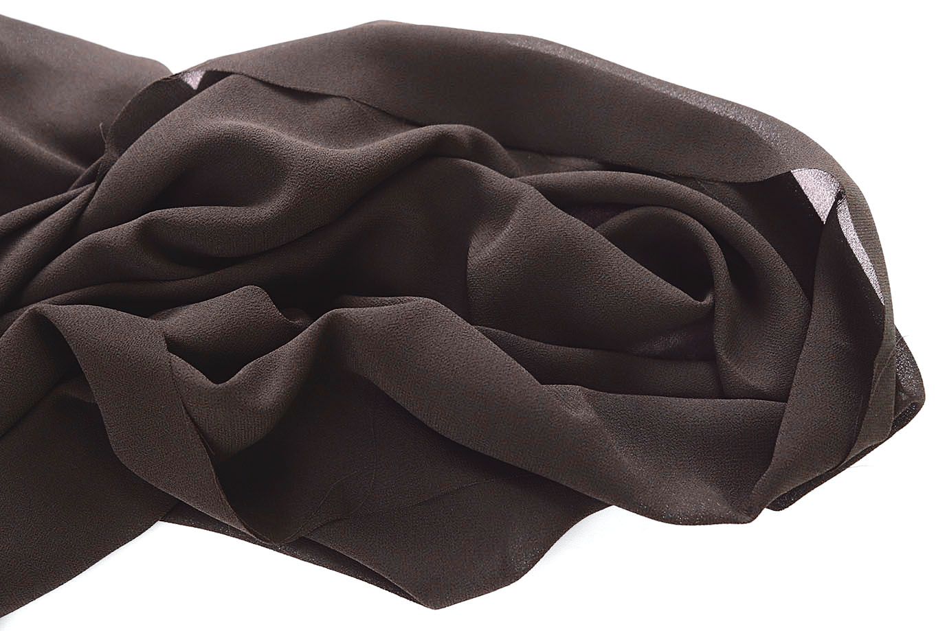 Шифон "Сахар"/темно-коричневый DT-18007/C#8