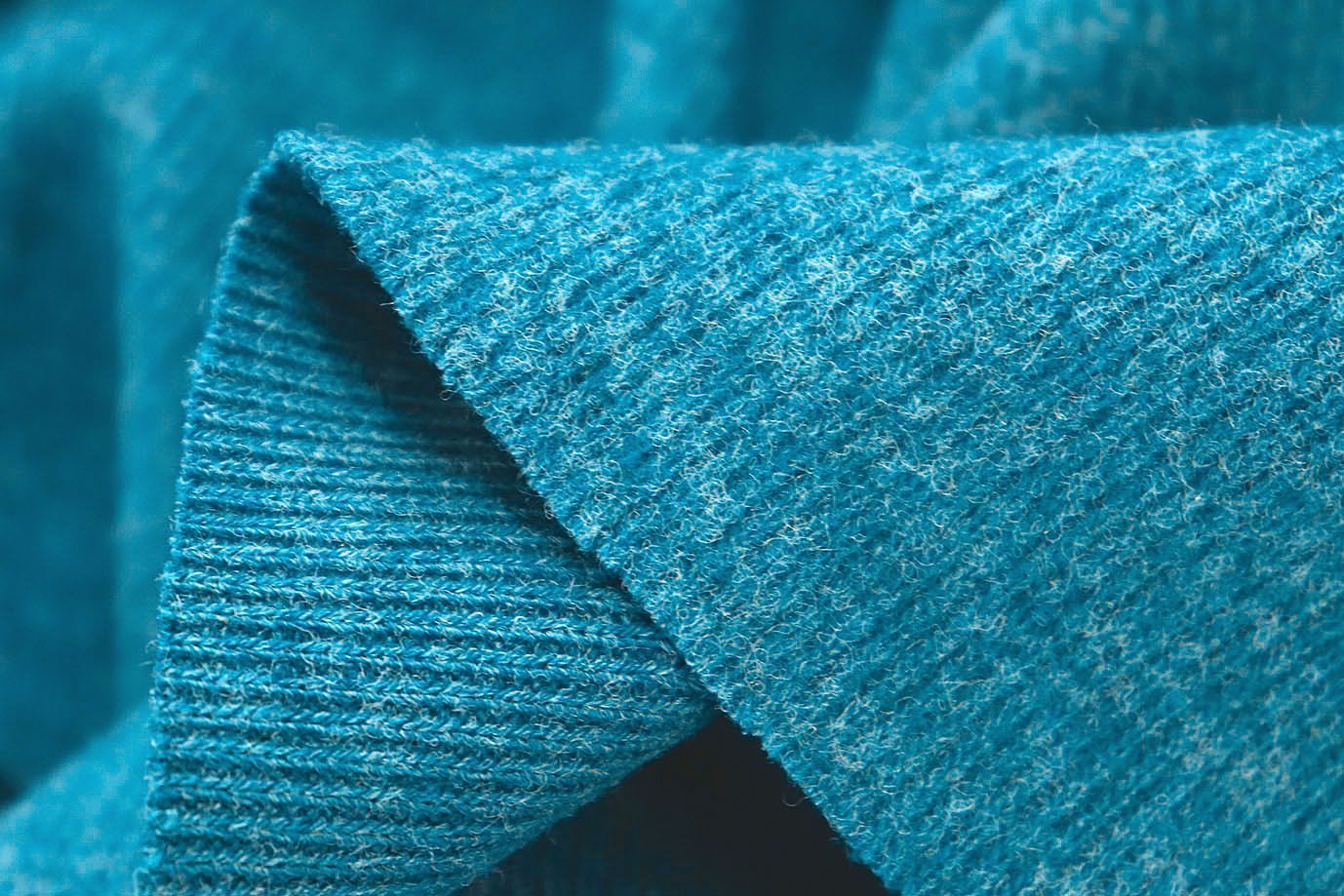 Трикотаж "Рибана" с начесом/изумрудный  2884-PY/C#30