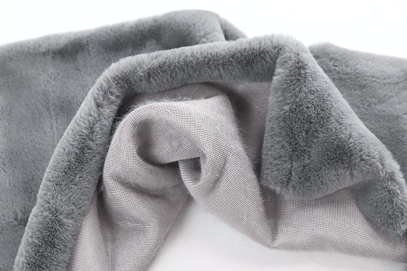 Искусственный мех "Кролик"/темно-серый AP50320C/D#3062207/C#501