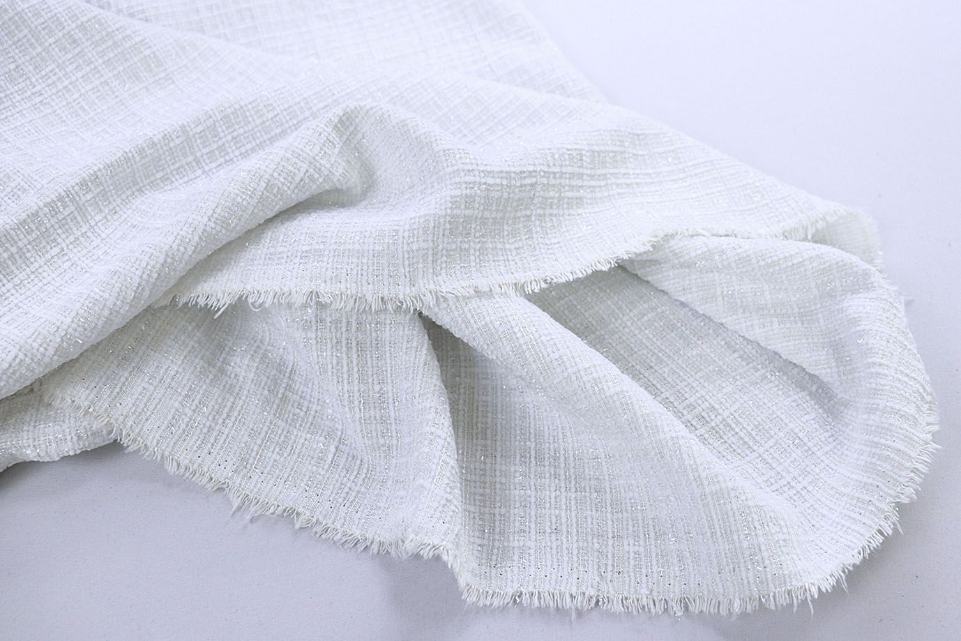 Костюмная ткань "Шанель" с люрексом/молочный AP50616/D#1361-6536/C#1