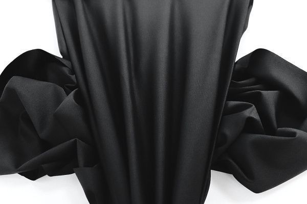 Трикотаж "Рома" тенсель/черный SSR-826/C#2 (16919)