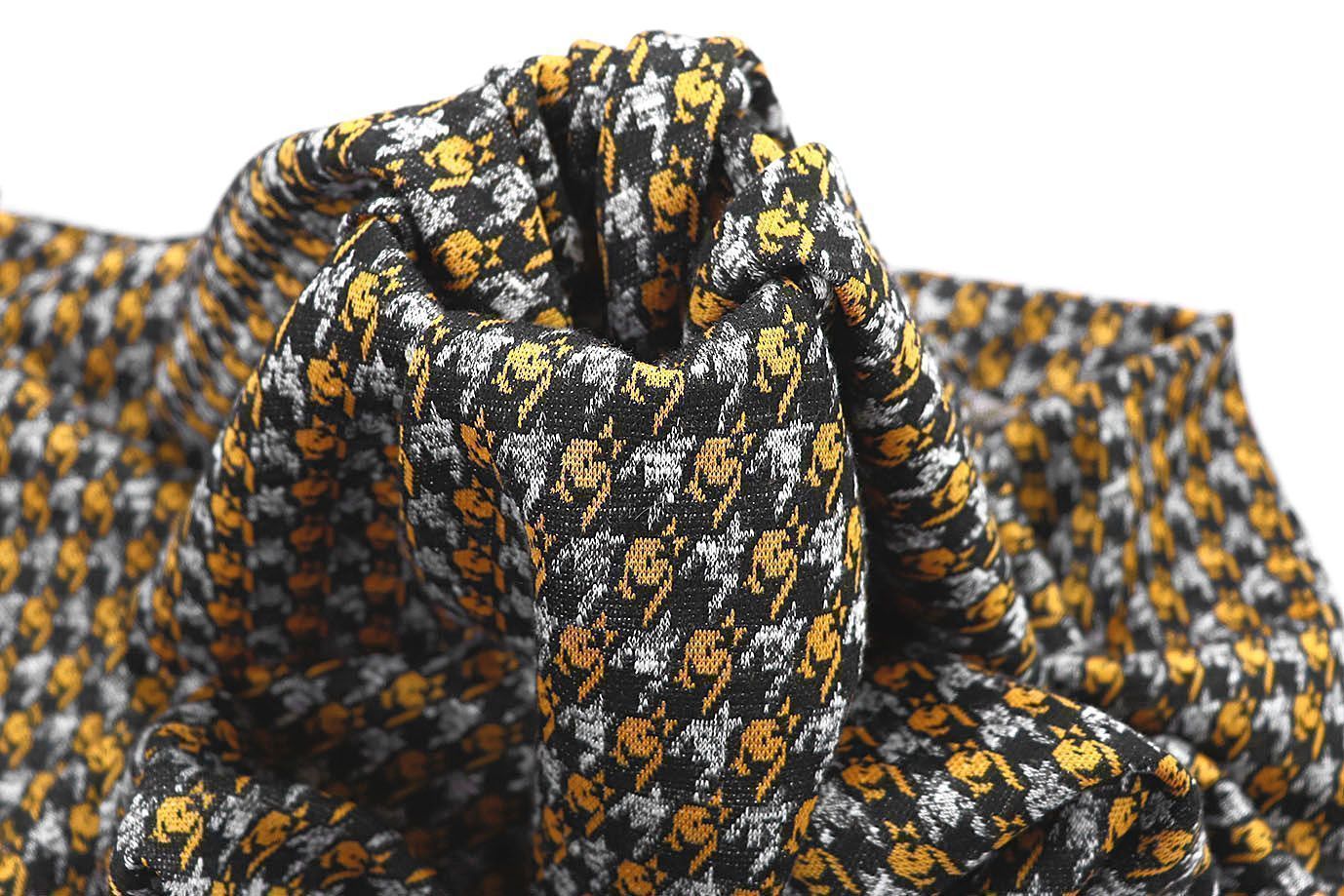 Трикотаж жаккард принт/желто-белый 3257-22-PY/D#14/C#2