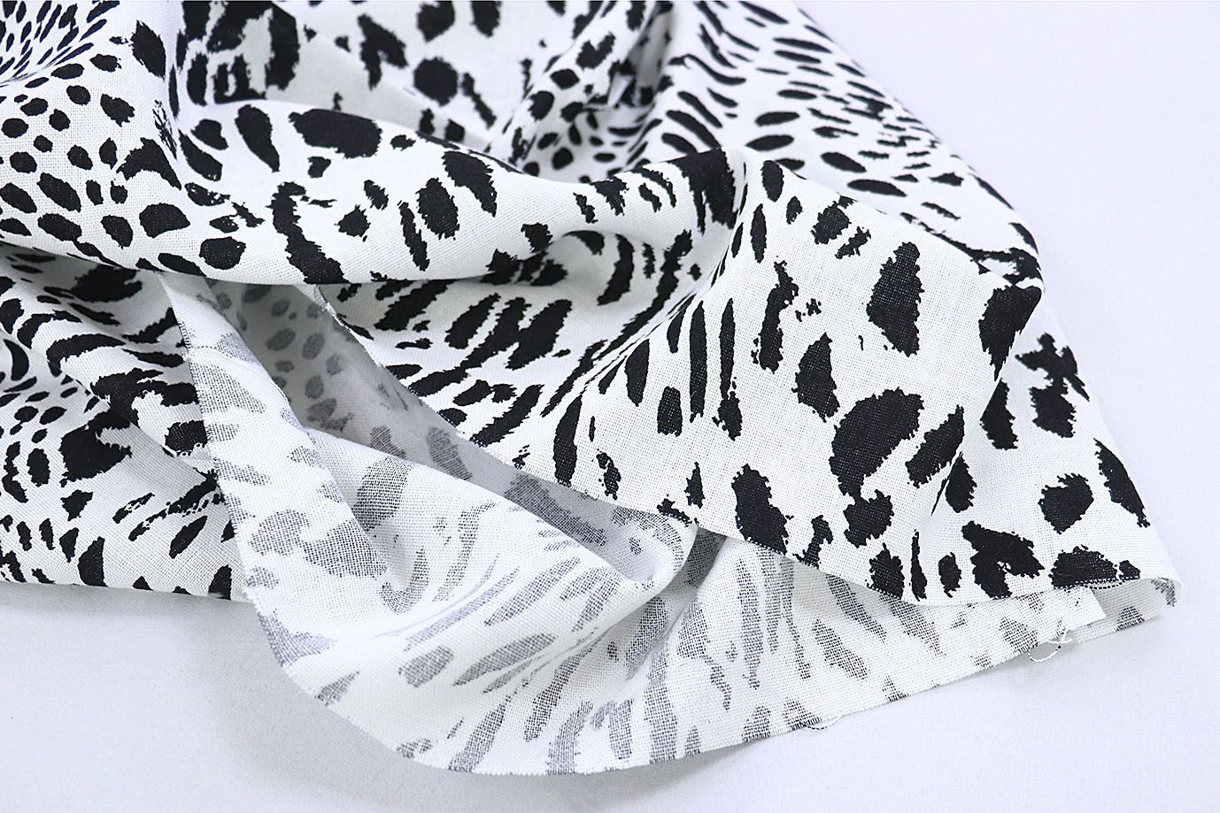 Лен принт/бело-черный 3867-PY/D#1/C#2