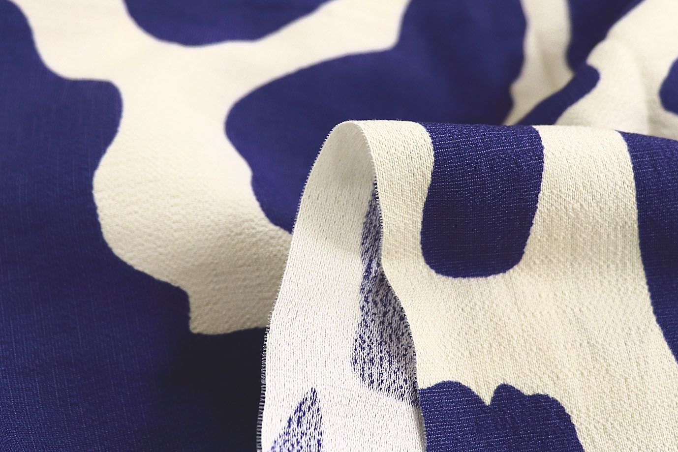 Лен БОХО принт/сине-молочный 3810-PY/D#18/C#1