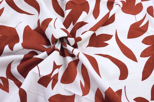 Штапель твил принт/коричневый на белом 3855-PY/D#3/C#2