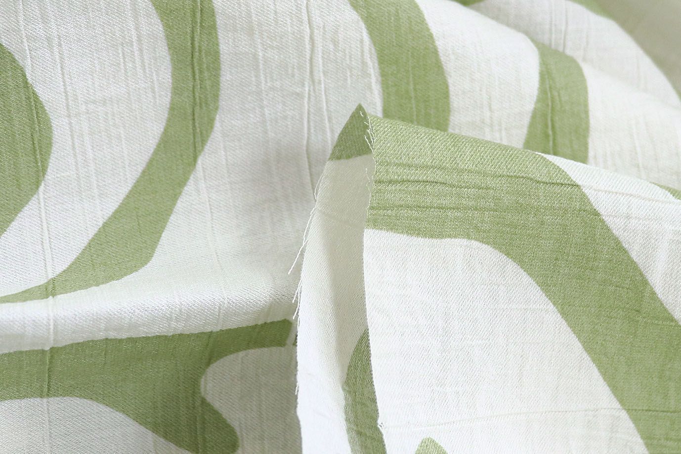 Лен N/R принт/зелено-белый 3891-PY/D#4/C#2