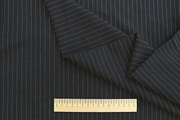Костюмная ткань принт/полоска белая на черном 3562-PY/D#3/C#1