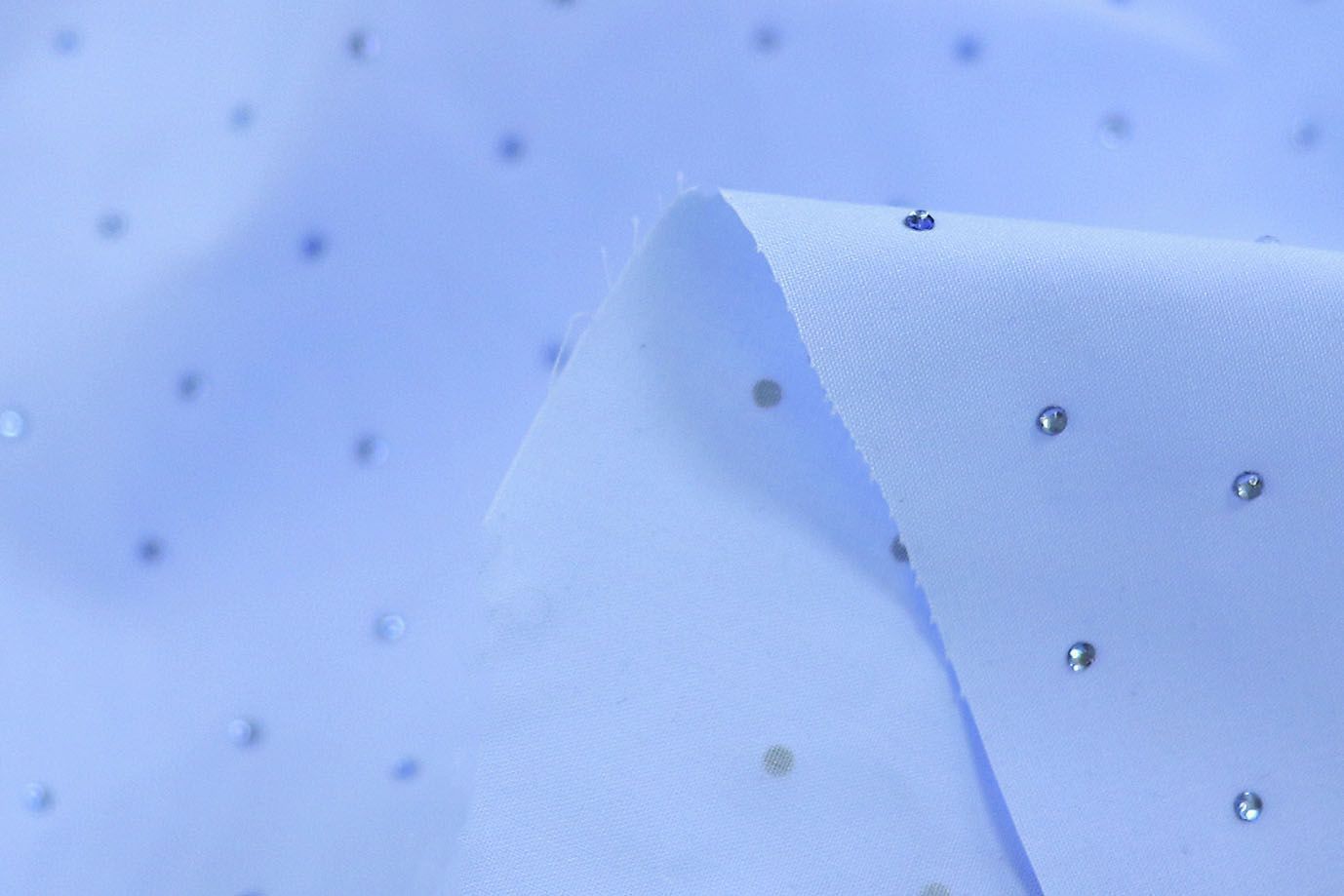 Хлопок нейлон со стразами/голубой 3832-PY/C#2 Sky